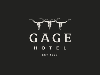 Gage Hotel branding hospitality hotel identity logo logo design texas westtexas