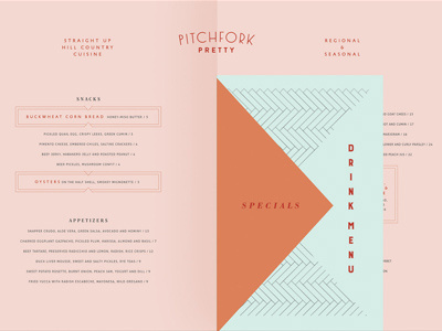 Pitchfork Pretty Menu branding menu design