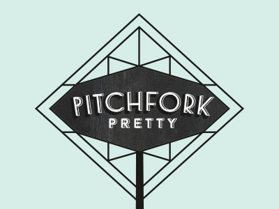 Pitchfork Pretty Neon branding design neon signage