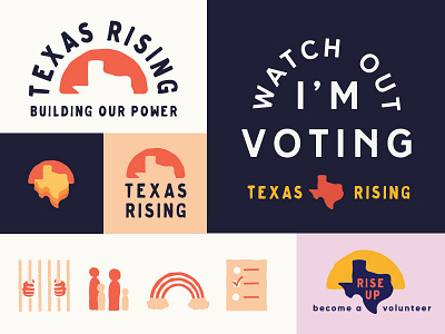 Texas Rising branding design non profit political action