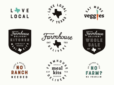 Farmhouse Delivery Brand brand identity logo texas