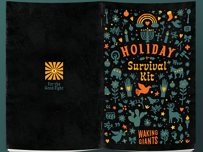 Waking Giants Survival Kit book book design christmas design holidays illustration social justice texas