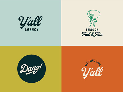 Y'all Agency Branding brand branding design identity logo logo design texas