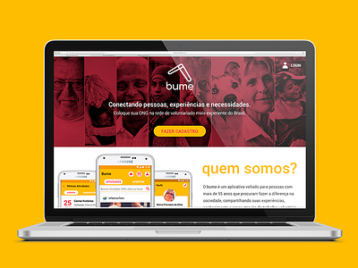 Bume Web bume landing parallax seniors slide web