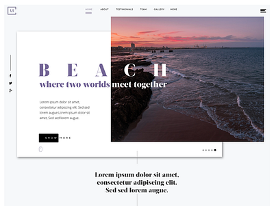 Beach Landing_Page ui ux design