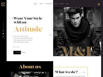 Men's Fashion Landing_Page design ui ux