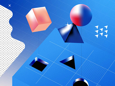 Social Templates geometry gradients guide illustration saas social