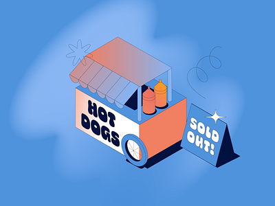 Hot Dog! hot dogs illustration small business vector art