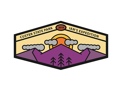 Ian’s Expedition badge custer fog mountains patch simplicity