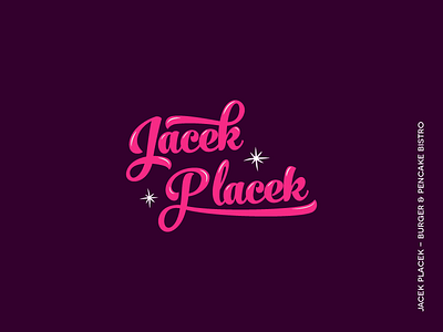 Jacek Placek logo brand branding food icon identity logo mark pancake script sweet symbol typography