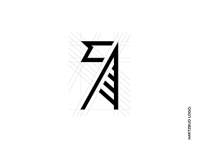 Hartzbud logo grid. brand branding flag grid icon identity logo logotype mark symbol