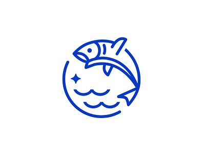 W Żywej Wodzie Company. branding fashion fish icon identity logo logo design logo designer logo mark mark sea symbol water