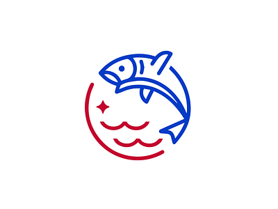 Campaign Logo for Pet brand branding design fish fish logo icon identity logo mark minimal outlines sea symbol vector water