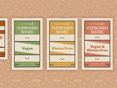 Plant It Forward Cupboard Share branding farm branding food design graphicdesign minimal logo packagedesign sticker subscription box typography