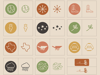 Plant It Forward Cupboard Share Icons farm geometric houston iconography icons icons design icons set iconset minimal neutrals