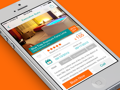 My Hotel App app hotel ios orange white