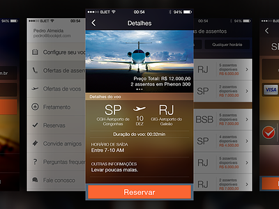 BookJet for iOS bookjet case study charter ios plane screenshots tools