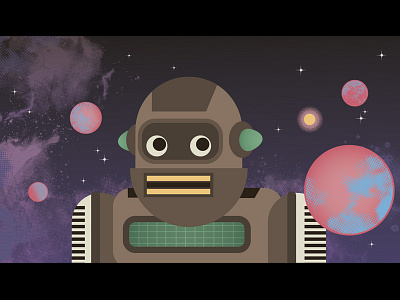 Ai Kindergarten ai character design cute planets robot space