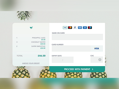 Daily UI - Challenge #002 Credit Card Checkout checkout credit card dailyui ecommerce shopping