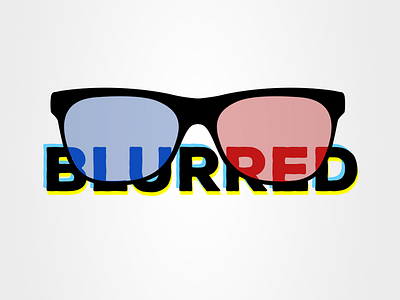 Blurred 3d branding design logo