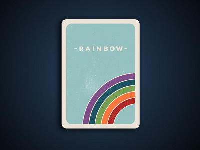 Rainbow Deck Card Back board game board games card art card games retro vector