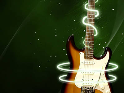 Guitar dark green guitar light telecaster