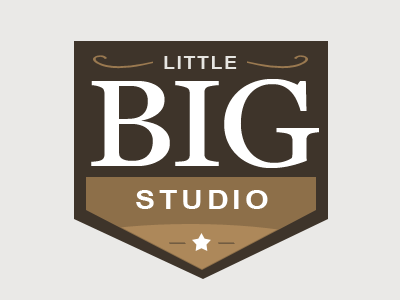 Little Big Studio brown classic logo serif star
