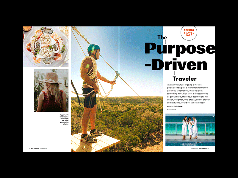 Travel Layout design editorial layout typography