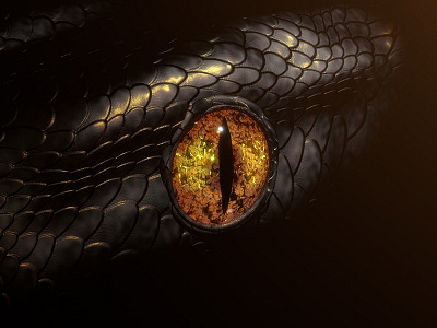 Snake Eye 3d c4d animal eye snake