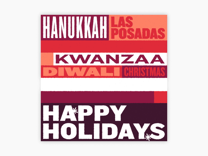 Happy Holidays Everyone! animation holidays typography