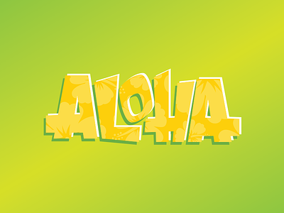 Aloha! calligraphy custom design font handlettering lettering type typography