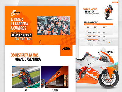 KTM AUSTRIA VIAJE branding design elementor photoshop ui ux webdesign