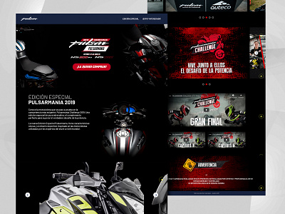 PULSARMANIA branding design elementor motorcycle photoshop ui ux webdesign