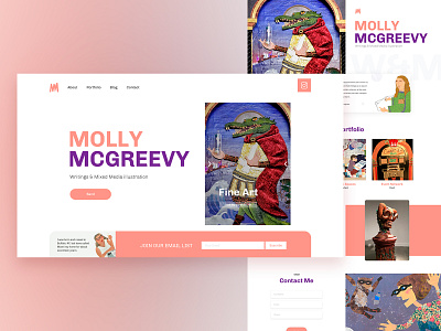 Molly McGreevy Artist NY branding design elementor ui ux webdesign