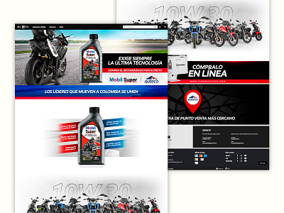 Landing Mobil / Auteco branding elementor photoshop ui ux webdesign