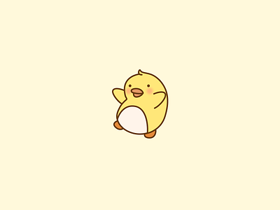 Chick chick cute flat design illustration