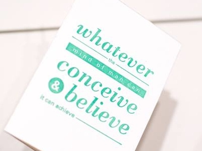 Conceive & Believe handmadeink letterpress silverlininglegacy