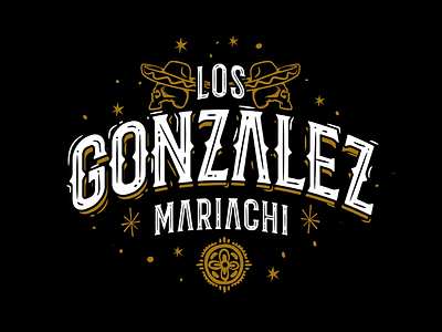 Los González. Mariachi brand branding illustration méxico vector