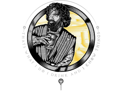 Tyrion Lannister art design etching game of thrones got illustration illustration art illustrations illustrator tyrion lannister vector