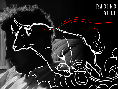 RagingBull bull design illustration movies vector