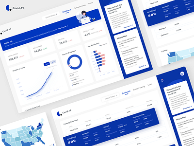 Coronavirus Dashboard app app design clean coronavirus covid 19 covid19 dashboad data visualization dataviz health app healthcare interface ui uiux ux ux design webapp webdesign website