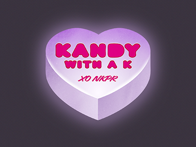 Kandy with a K candy cute happy heart k logo love nkpr pink purple sparkle valentine xo