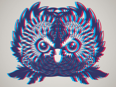 Owl Drawing Rebound 3d animal drawing feather illustration owl owls vector