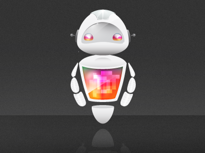 everypixel.ca Robot Illustration colour design future metal noise pink pixel robot robotic steel web website