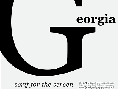 Georgia Final georgia typography