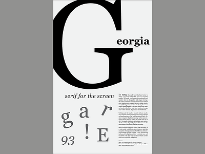 Georgia Poster - Full georgia typeface