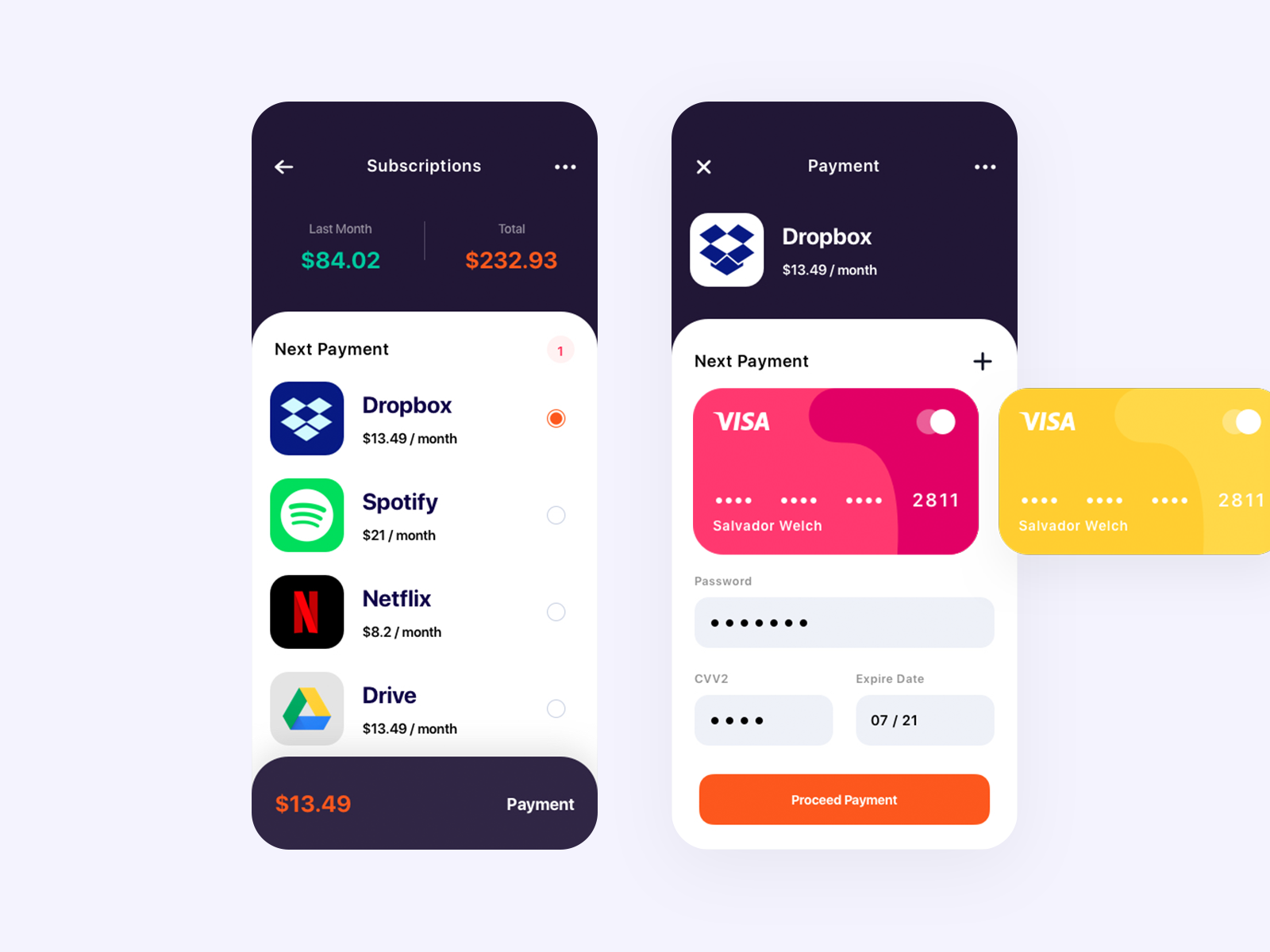 Card Payment by ray on Dribbble