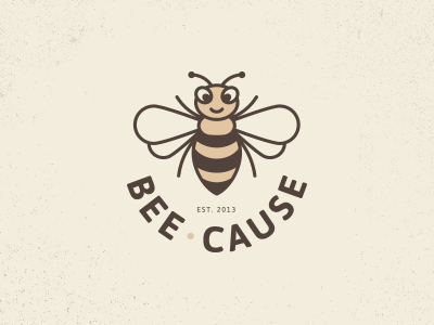 Bee Cause Logo bee buzz logo