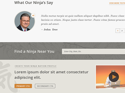 Ninja Home home mockup ninja testimonials website