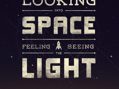 Looking Into Space rocker sapce tilted square typography wallpaper